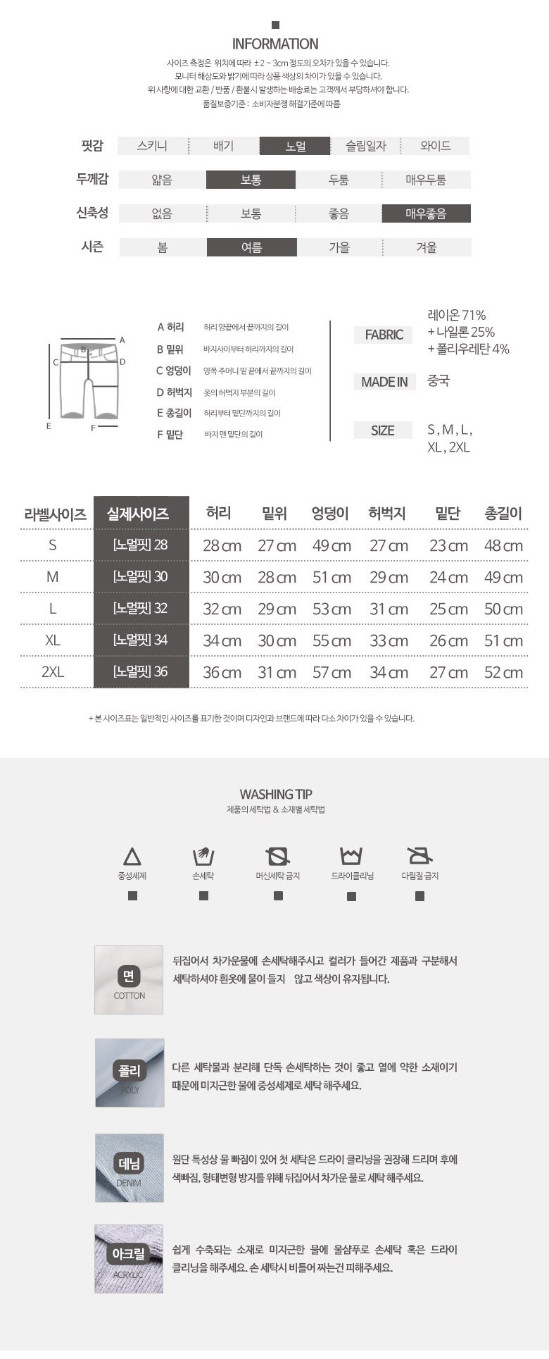 패널 세이지 듀크 화이트 반바지